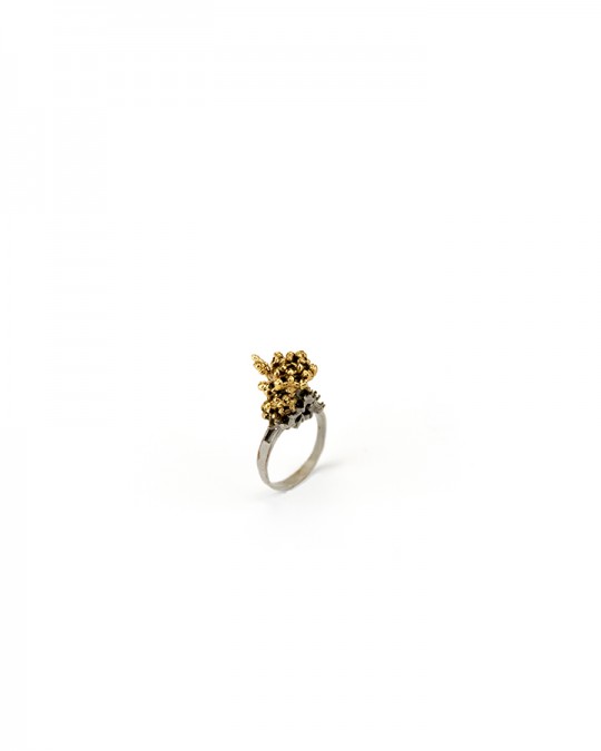 Ring. 2013 Silver, copper, gold. Lost wax casting, electroforming. 25x20x10mm